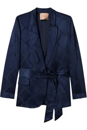 Twin-Set Blazer con logo en jacquard