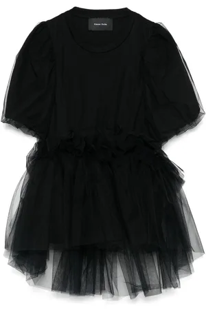 Simone Rocha Playera con capa de tul y mangas farol