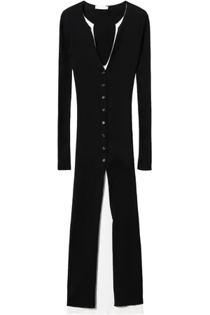 Twin-Set Vestido tejido con motivo trompe l