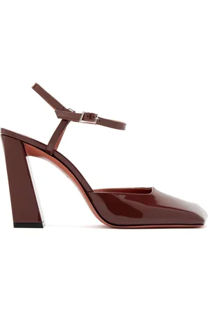 Amina Muaddi Zapatillas Charlotte con tacón de 95mm