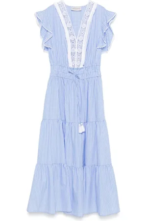 Ermanno Firenze Vestido midi con rayas estampadas