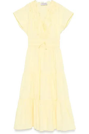 Ermanno Firenze Vestido midi con detalle de encaje