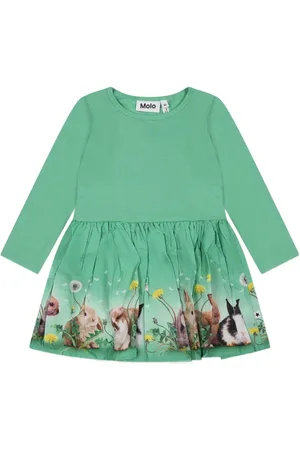 Molo Vestido manga larga con conejo estampado