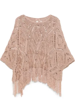 Twin-Set Poncho de tejido flojo