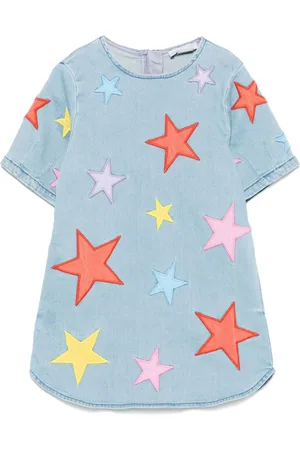Stella McCartney Vestido con estrellas bordadas