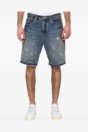 Purple Brand Shorts de mezclilla con efecto lavado