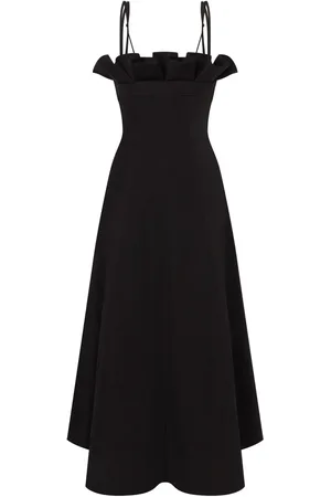 Serafini Vestido midi con detalles de volantes