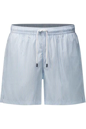 FEDELI Shorts de playa con rayas estampadas
