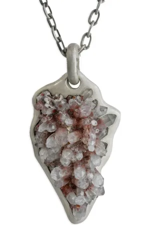 PARTS OF FOUR Collar Halos en plata de ley con cuarzo