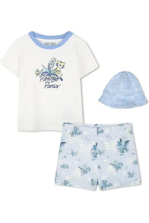 Kenzo Set de shorts con hojas estampadas