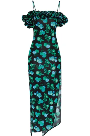 COPERNI Vestido midi con detalles de volantes