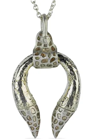 PARTS OF FOUR Collar Hathor en oro blanco de 10kt con diamantes