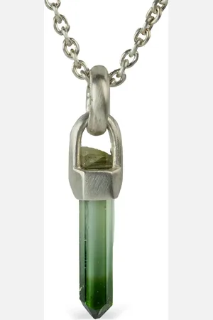 PARTS OF FOUR Collar Talisman en plata de ley con elbaite