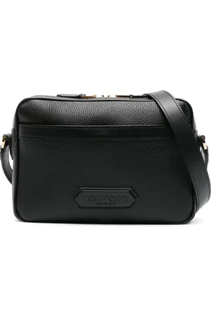 Tom Ford Mochila tipo mensajero con efecto granulado