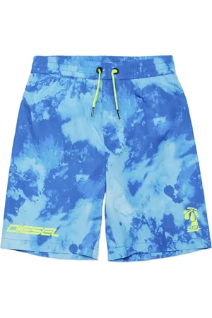 Diesel Shorts de playa con logo estampado