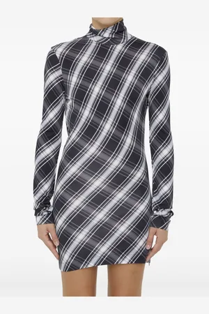 Jil Sander Vestido midi con cuadros estampados