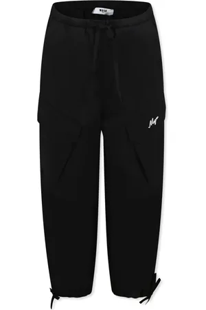 Msgm Pantalones con logo bordado
