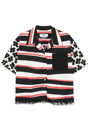 Msgm Camisa con rayas estampadas