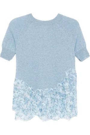 ERMANNO SCERVINO Playera con paneles de encaje