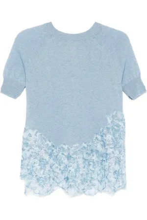 ERMANNO SCERVINO Playera con paneles de encaje