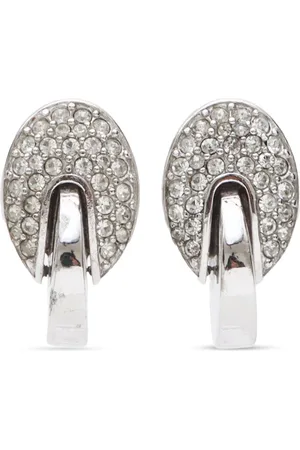 Givenchy Aretes de clip con detalles de strass 2000