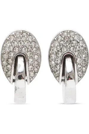 Givenchy Aretes de clip con detalles de strass 2000