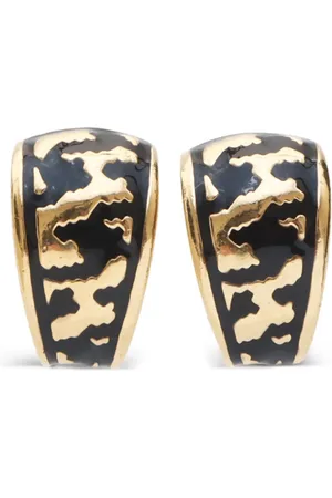Dior Aretes de clip esmaltados 2000