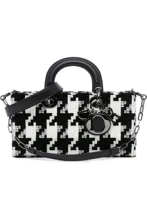 Dior Bolsa satchel Medium Canvas Macro Houndstooth Lady D Joy 2022