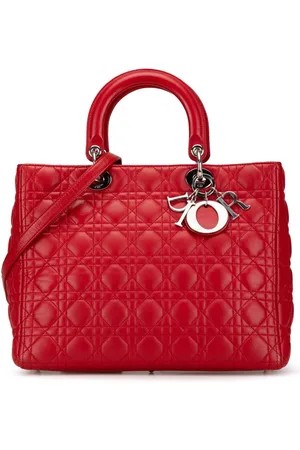 Dior Bolsa satchel Large Lambskin Cannage Lady Dior 2011