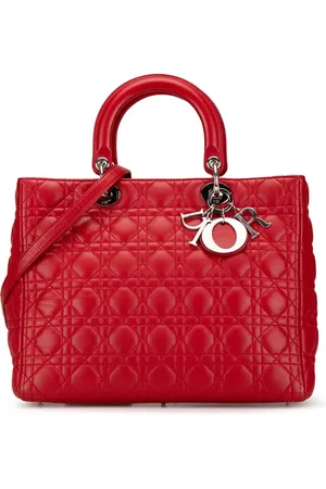 Dior Bolsa satchel Large Lambskin Cannage Lady Dior 2011