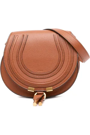 Chloé Bolsa crossbody Small Grained Leather Marcie Saddle 2023