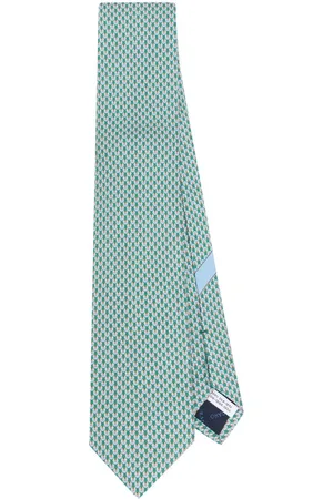 Salvatore Ferragamo Corbata con búhos estampados