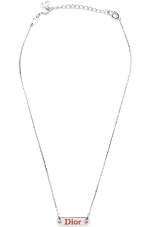Dior Collar con placa del logo 2000