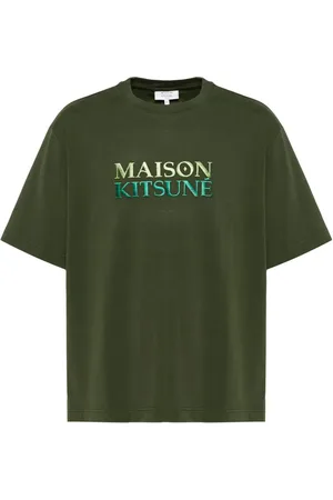 Maison Kitsuné Playera con logo bordado