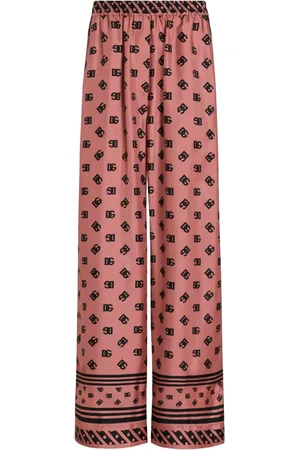Dolce & Gabbana Pantalones palazzo con logo