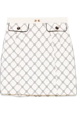 Elisabetta Franchi Falda corta con estampado de rombos