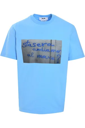 Msgm Playera con texto estampado