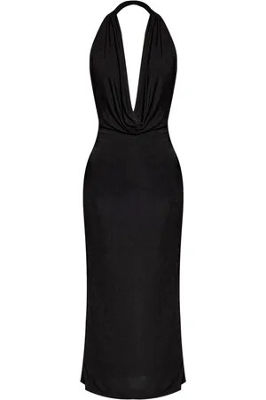 MISBHV Vestido midi con cuello desbocado