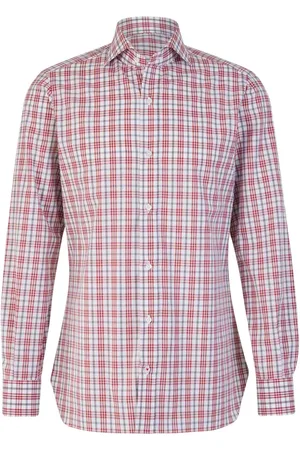 ISAIA Camisa con cuadros estampados
