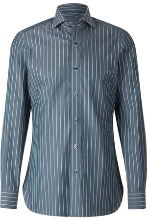 ISAIA Camisa con rayas estampadas