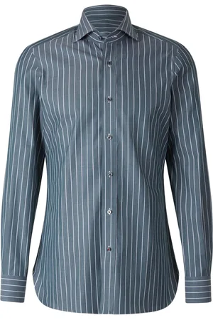 ISAIA Camisa con rayas estampadas