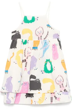 Stella McCartney Vestido con ilustración estampada
