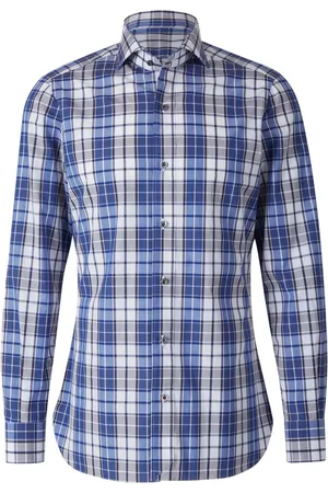 ISAIA Camisa con cuadros estampados