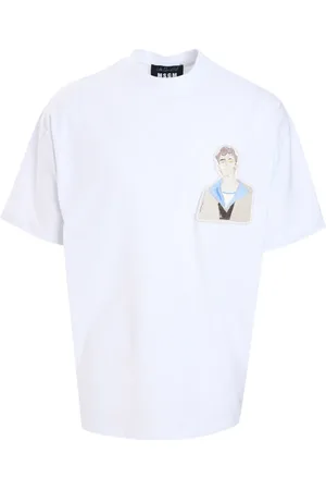 Msgm Playera con detalle de parche