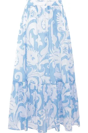 Etro Falda larga con estampado de cachemira