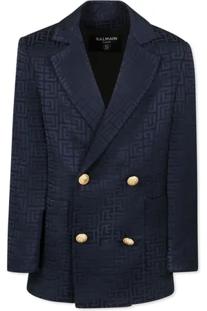 Balmain Blazer con monograma PB en jacquard
