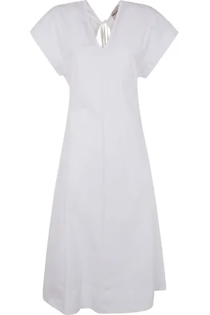 SEMICOUTURE Vestido midi de popelina