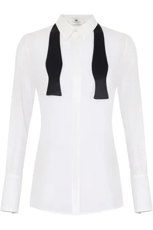 Elisabetta Franchi Camisa de georgette con moño