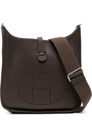 Hermès Bolsa Evelyne 29 Chocolate Clemence PHW