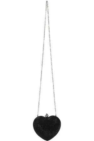 Mach & Mach Bolsa de mano en forma de corazón con cristales